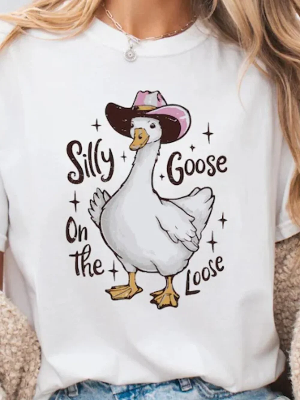 Goose Shirt, Silly Goose On The Loose, Funny Cowgirl Shirt - Picture 2 of 5